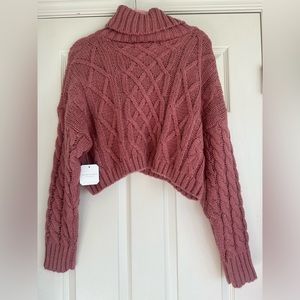 Altar’d State Mauve Crop Sweater